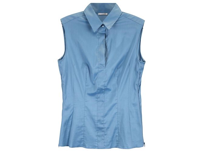Hugo Boss Top sem mangas Boss em algodão azul Azul claro