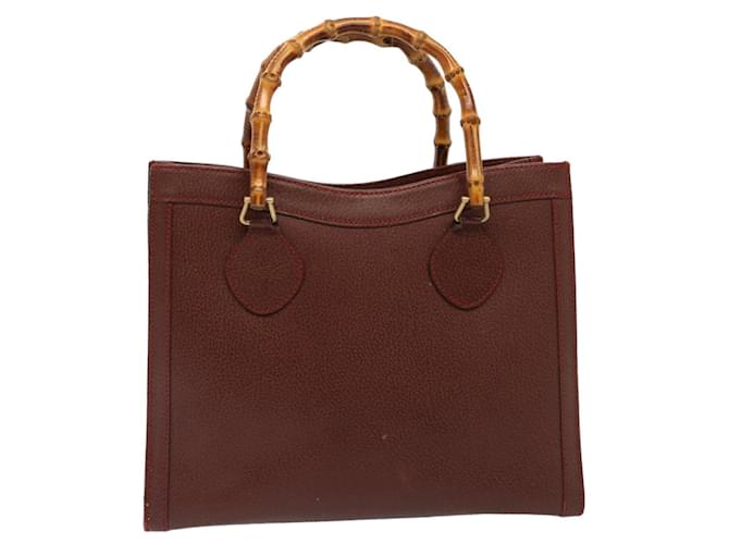 GUCCI Sac cabas en bambou Cuir Marron 002 2853 0260 0 auth 76120  ref.1413554