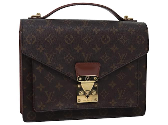 Louis Vuitton Monogram Monceau 28 Bolso de mano 2camino M51185 LV Auth 75727 Monograma Lienzo  ref.1413557