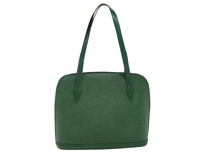 LOUIS VUITTON Epi Lussac Bolsa de Ombro Verde M52284 Autenticação de LV 76073 Couro  ref.1413569