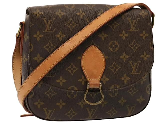 LOUIS VUITTON Monogram Saint Cloud GM Sac à bandoulière M51242 LV Auth ep4330 Toile Monogramme  ref.1413577