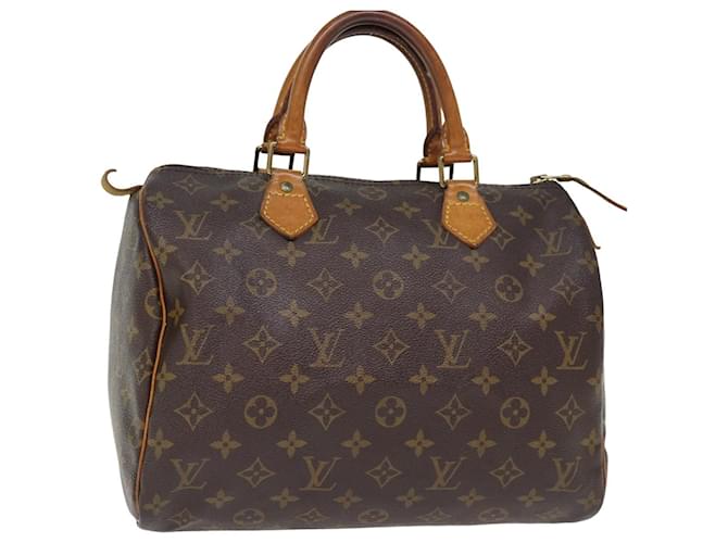 Louis Vuitton Monogram Speedy 30 Bolso de mano M41526 LV Auth 74346 Monograma Lienzo  ref.1413597