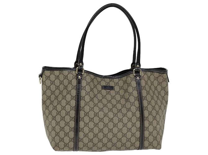 Sac cabas GUCCI GG Supreme PVC Beige 197953 auth 76579  ref.1413626