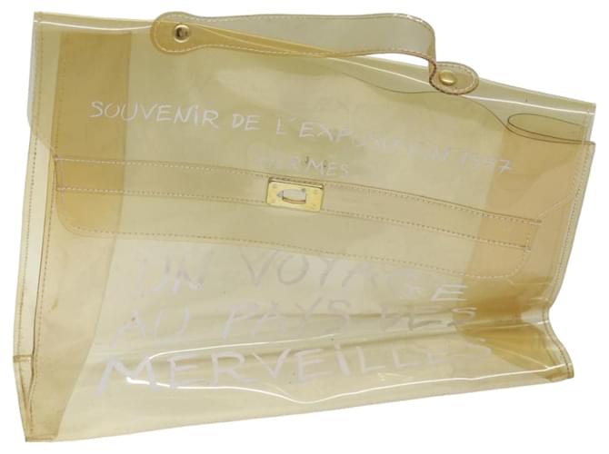 Hermes HERMES Vinyl Kelly Hand Bag Vinyl Clear Auth 75613 Polyurethane ref.1413669 Joli Closet