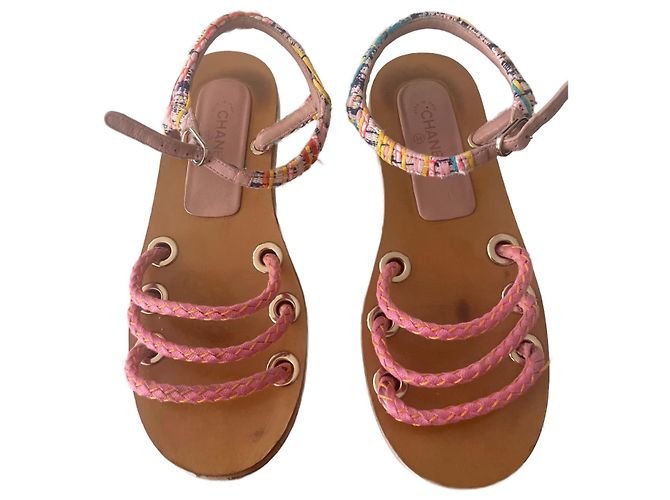 Sandali Chantal Thomass in tweed rosa
