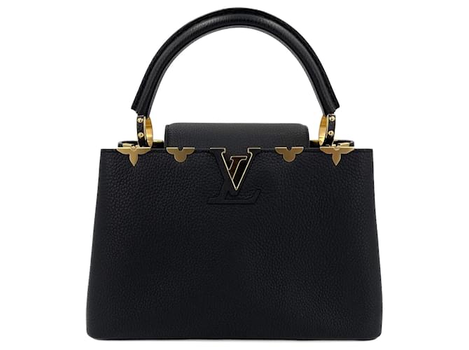 Louis Vuitton Capucines MM Crown Taurillon Leather 2-Ways Bag Black  ref.1413696