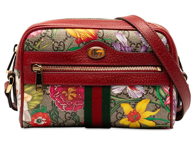 Multi Gucci GG Flora Ophidia Crossbody Multicor Couro  ref.1413718