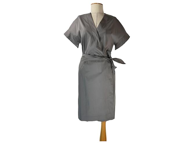 Autre Marque Dresses Grey Cotton Elastane Polyamide  ref.1413775