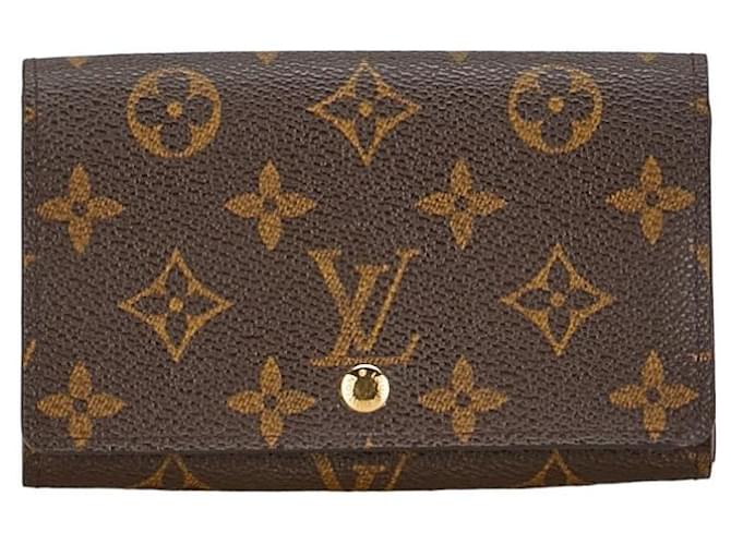 Carteira bifold Monogram Louis Vuitton M61730 em couro PVC marrom em muito bom estado Lona  ref.1413819