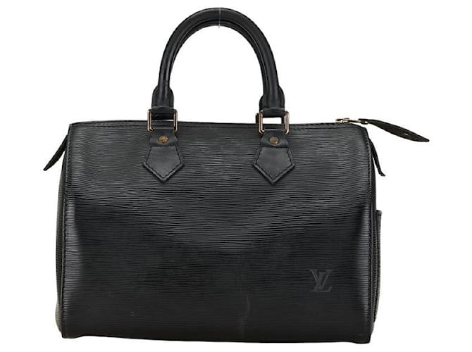 Borsa Louis Vuitton Epi Speedy 25 M43012 in pelle nera in ottime condizioni Nero  ref.1413820