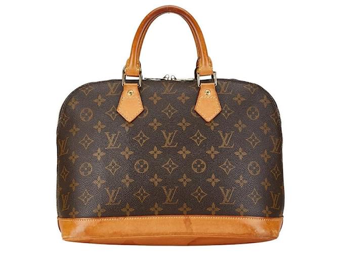 Bolsa Louis Vuitton Monogram Alma PM M51130 em couro PVC marrom em muito bom estado Lona  ref.1413840