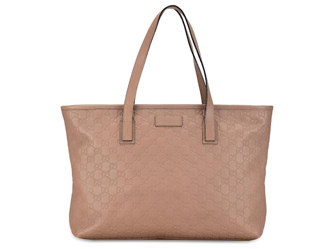 Gucci Brown Guccissima Einkaufstasche Braun Fleisch Leder Kalbähnliches Kalb  ref.1413885