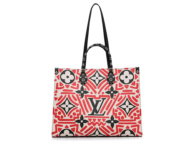 Louis Vuitton Red Monogram Giant Crafty Onthego GM Cloth  ref.1413940