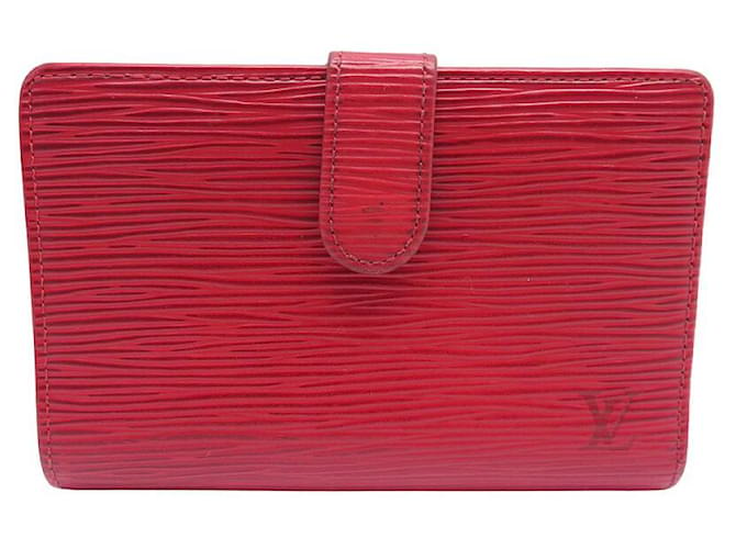 VINTAGE WALLET LOUIS VUITTON COIN PURSE M61318 EPI LEATHER WALLET Red  ref.1413968