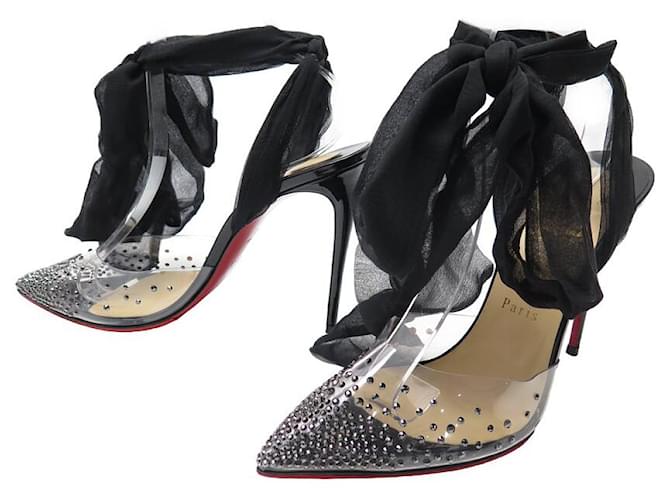 NEW CHRISTIAN LOUBOUTIN MIRAGIRL 40 NEW SHOES PUMPS PATENT LEATHER PUMPS Black  ref.1413981