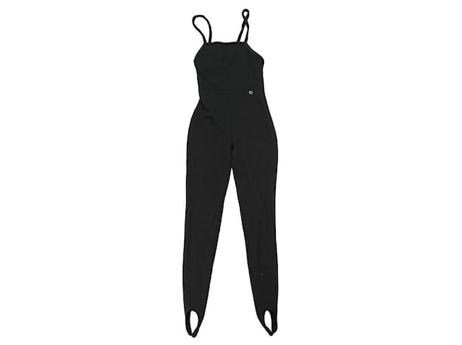 NEUF COMBINAISON PANTALON CHANEL P64465 M 38 NOIR BLACK JUMPSUIT TROUSERS Polyester  ref.1414028