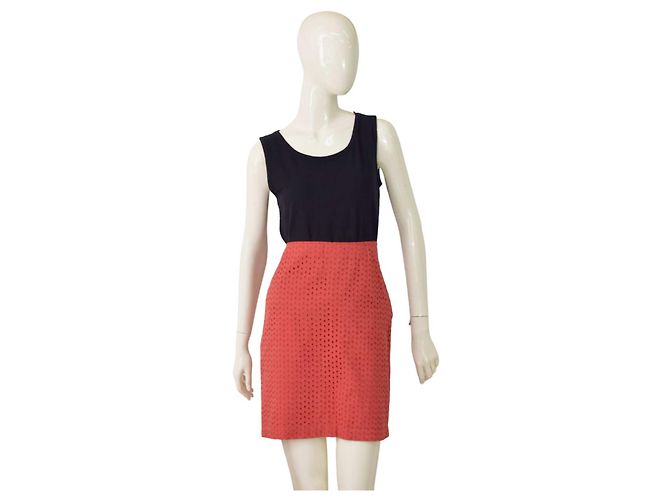 Max Mara Max Studio Minifalda de algodón roja bordada 