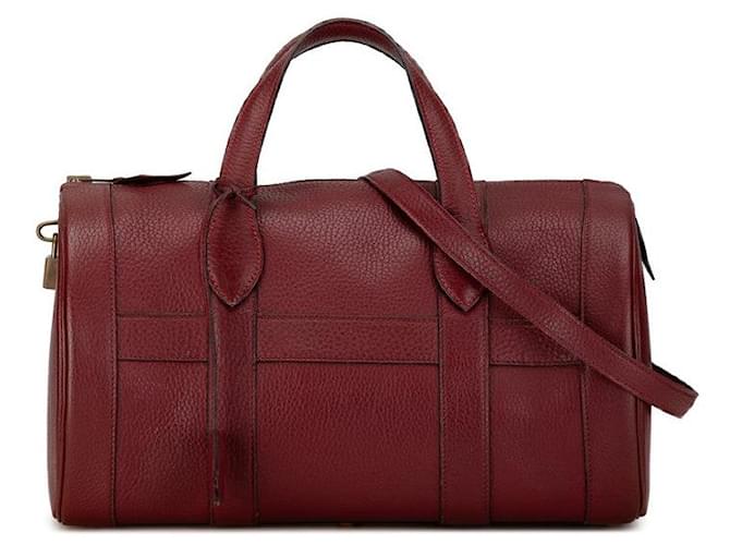 Hermès Sac Boston 2 voies Hermes Ardennes, rouge vin en très bon état Cuir  ref.1414059