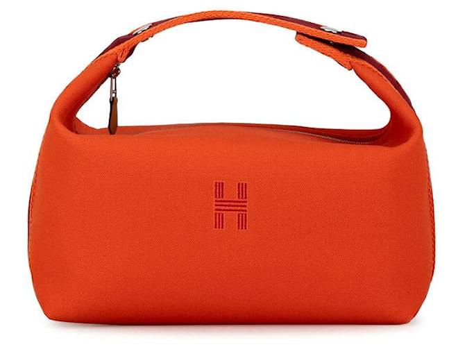 Hermès Hermes Canvas Bride-a-Brac Case Canvas Handbag in Excellent condition Cloth  ref.1414064