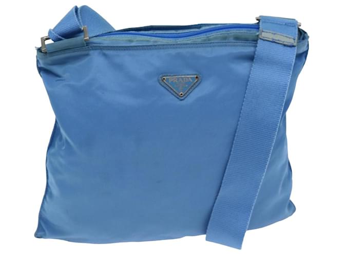 PRADA Borsa a Spalla Nylon Azzurro Auth 75330 Blu chiaro  ref.1414162