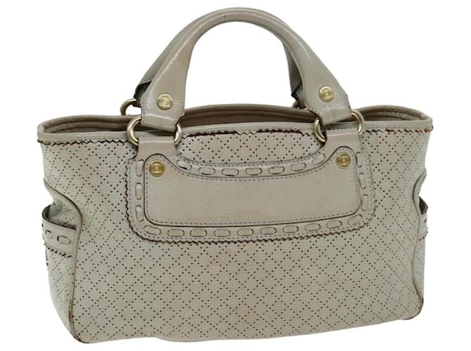 Céline CELINE Hand Bag Leather Beige Auth 74693  ref.1414168