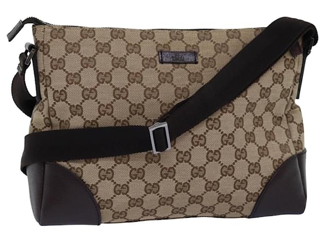 GUCCI GG Canvas Shoulder Bag Beige 114273 Auth tb1081 Cloth  ref.1414187