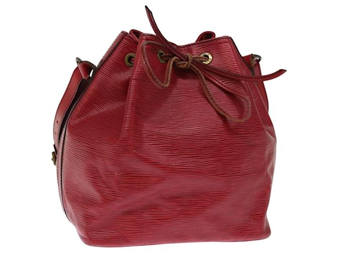 LOUIS VUITTON Borsa a spalla Epi Petit Noe Rosso M44107 LV Aut 76627 Pelle  ref.1414217