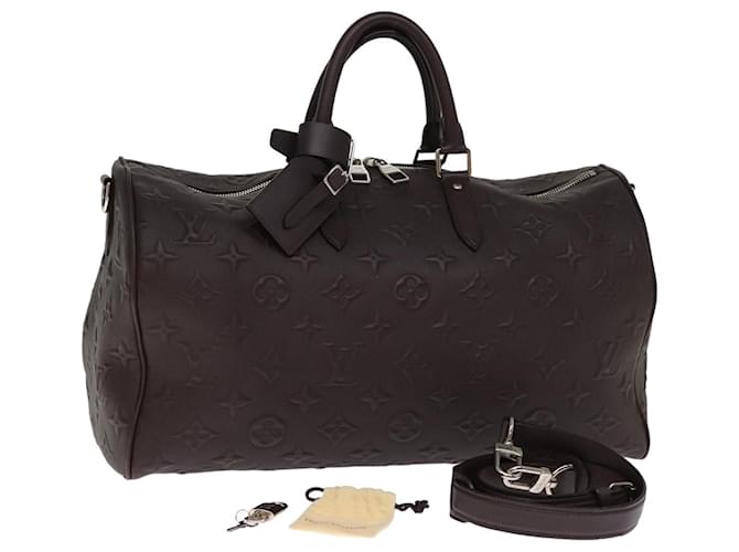 Bandouliere Keepall con monograma de revisión de LOUIS VUITTON 45 Bolsa m56712 LV Auth 72246S Castaño Lienzo  ref.1414226