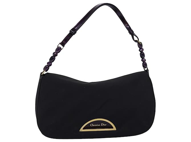 Christian Dior Maris Bolsa Pérola Nylon Roxo Autenticação 76478  ref.1414243