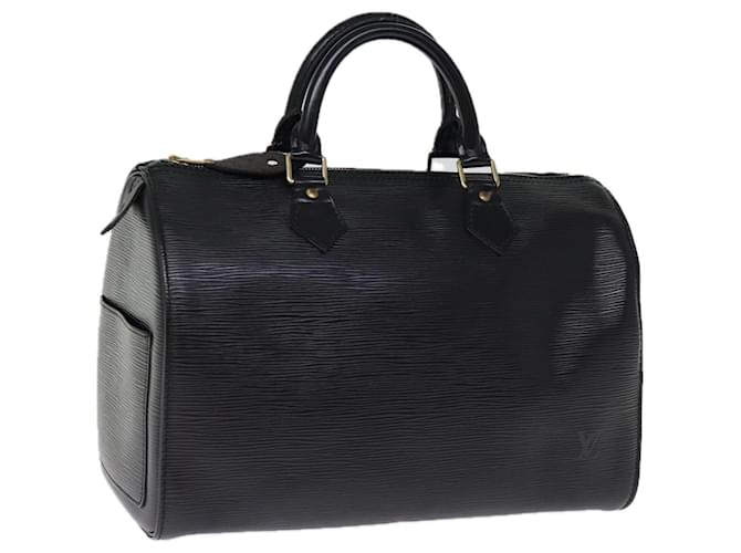 Louis Vuitton Epi Speedy 30 Borsa a Mano Noir Nera M43002 LV Aut 75933 Nero Pelle  ref.1414259