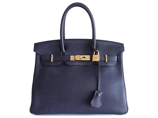 Hermès Hermes Birkin 30 black bag Leather  ref.1414297