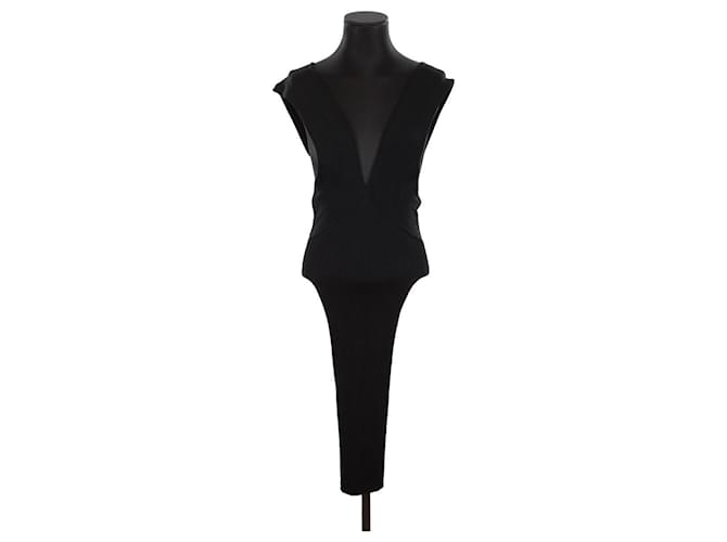 Maje Schwarzes Kleid Polyester  ref.1414326