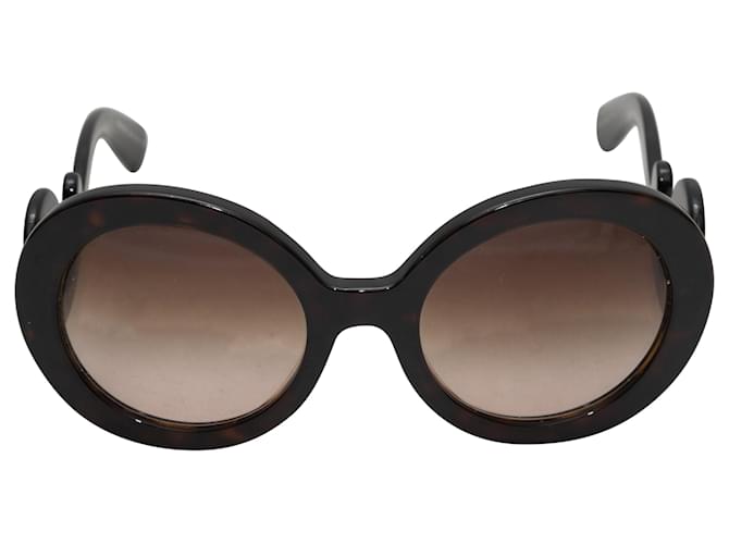 Black Prada Baroque Round Swirl Sunglasses Plastic - Main Image