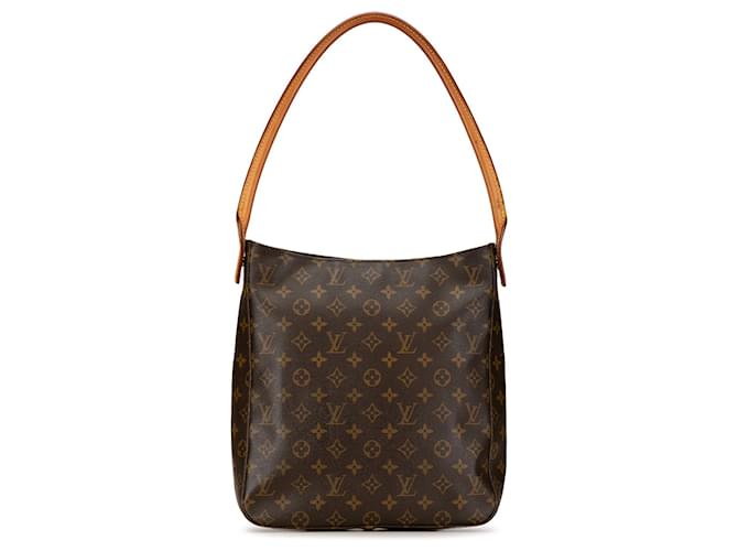 Looping Bolso de hombro GM con lazo y monograma de Louis Vuitton marrón Castaño Cuero  ref.1414397