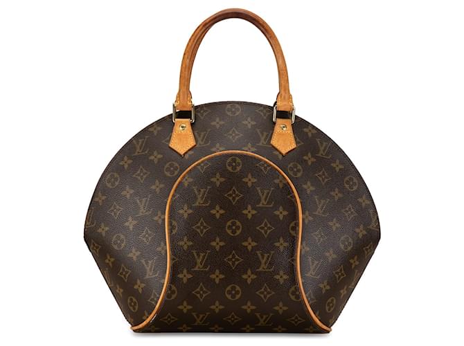 Bolso de mano Louis Vuitton Monogram Ellipse MM marrón Castaño Cuero  ref.1414398