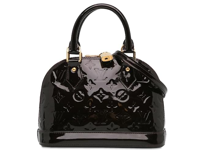 Lilafarbene Louis Vuitton-Monogramm-Vernis-Alma-BB-Umhängetasche Leder  ref.1414404