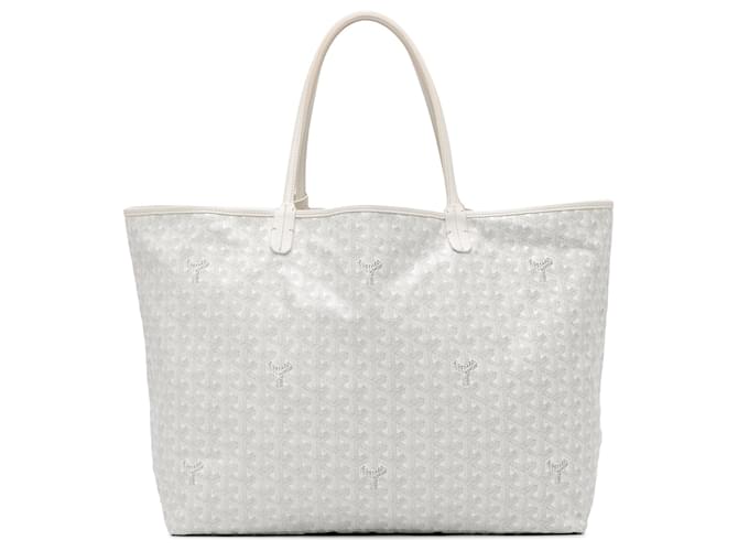 Bolsa Tote Goyard Goyardine Saint Louis GM Branco Couro  ref.1414424