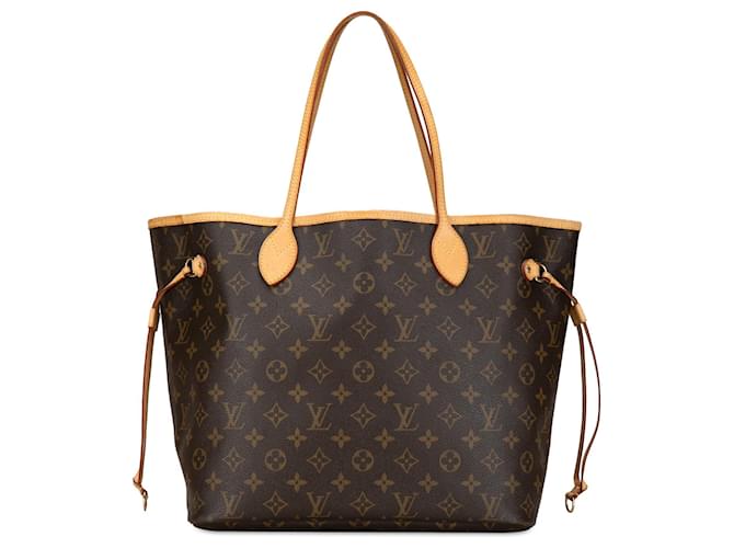 Sac cabas marron Louis Vuitton Monogram Neverfull MM Cuir  ref.1414453