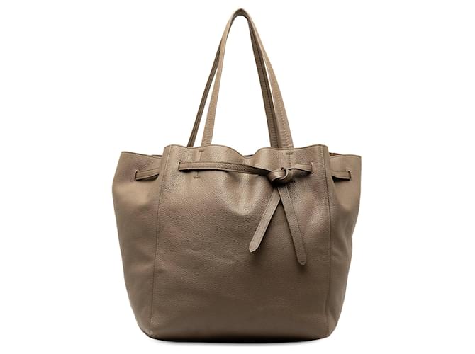 Céline Brown Celine Small Phantom Cabas Tote Leather  ref.1414481