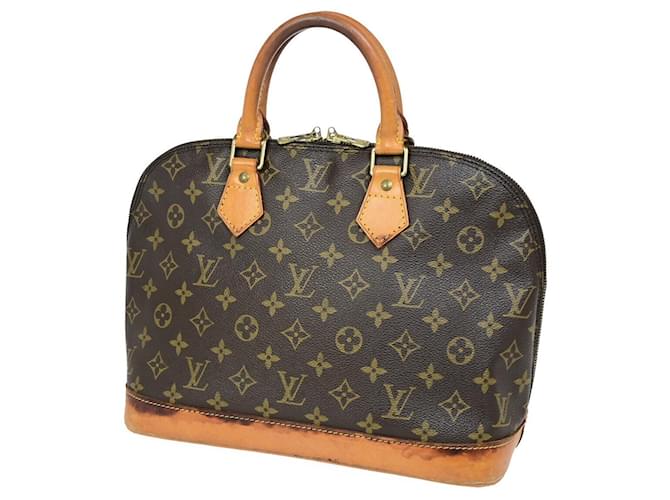 Louis Vuitton Alma Marrom Lona  ref.1414566