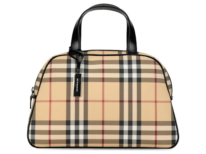 Nova verificação da Burberry Bege Lona  ref.1414568