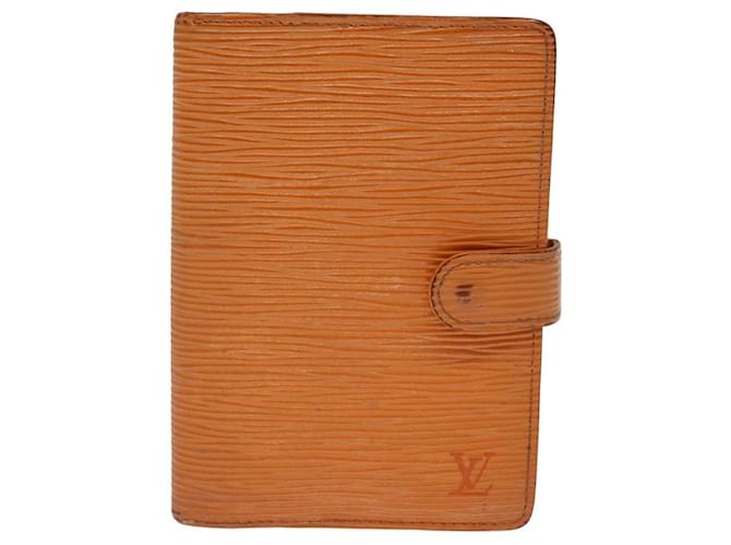 Louis Vuitton Agenda PM Orange Leder  ref.1414588