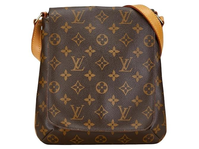 Louis Vuitton Musette Salsa Castaño Cuero  ref.1414610