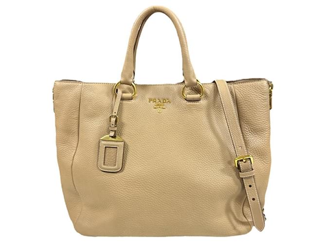 Prada Saffiano Beige Leder  ref.1414631