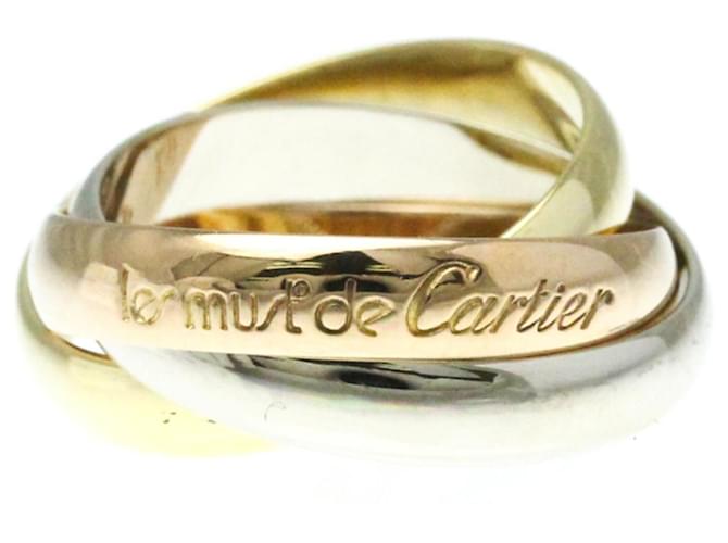 Cartier Trinity Dourado Ouro branco  ref.1414641