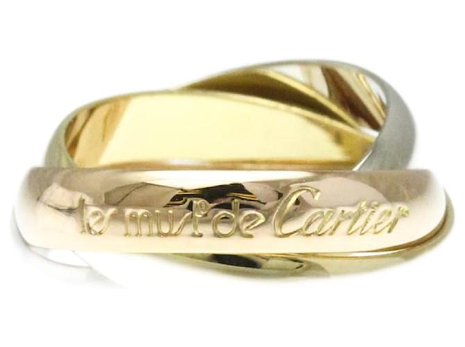 Cartier Trinity Dourado Ouro branco  ref.1414644