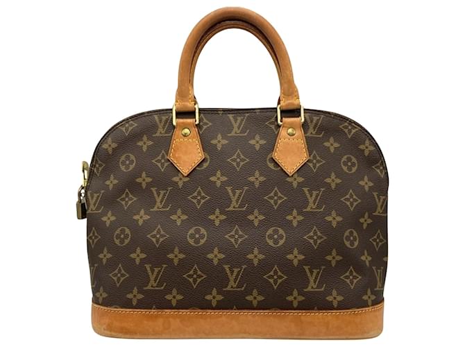 Louis Vuitton Alma Marrom Lona  ref.1414649