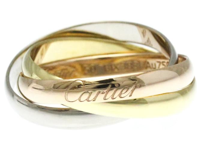 Cartier Trinity Dourado Ouro branco  ref.1414650