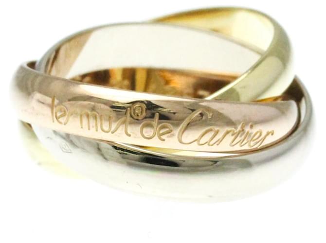 Cartier Trinity Dourado Ouro branco  ref.1414662