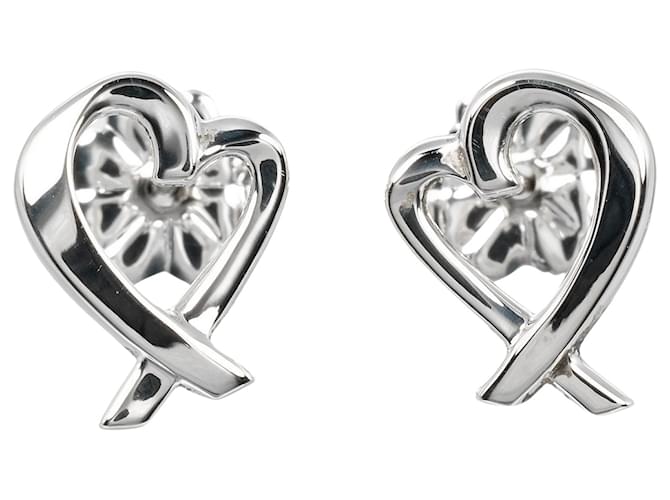 Tiffany & Co Loving heart Silvery Silver  ref.1414717